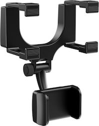 Naxius Mobile Phone Holder Car Holder Mirror with Adjustable Hooks Black