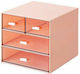 Comix Kosmetikorganisator Mit 4 Schubladen Rosa 14,6x15,5x14,6cm