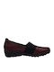 Leather Women's Moccasins in Burgundy Color