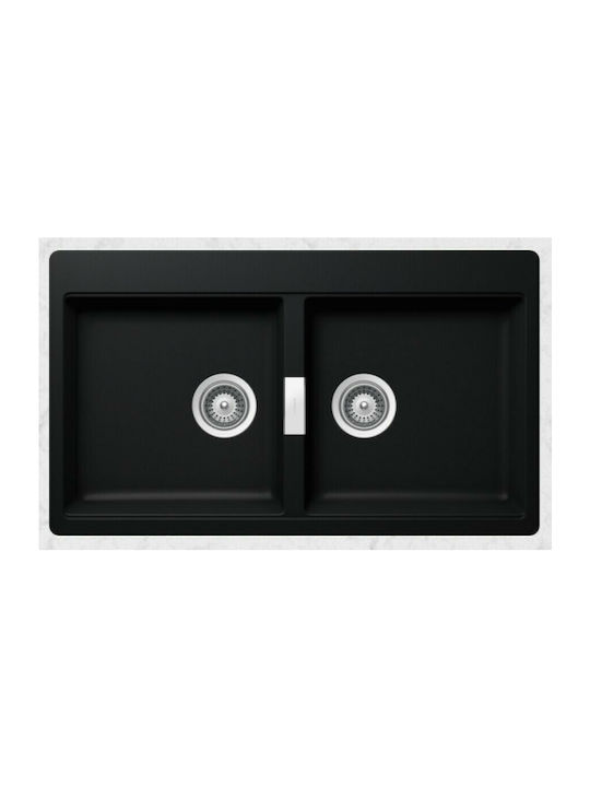 Schock Cristadur Mono 110-15295-1402 Drop-In Sink Synthetic Granite W86xD50cm Puro