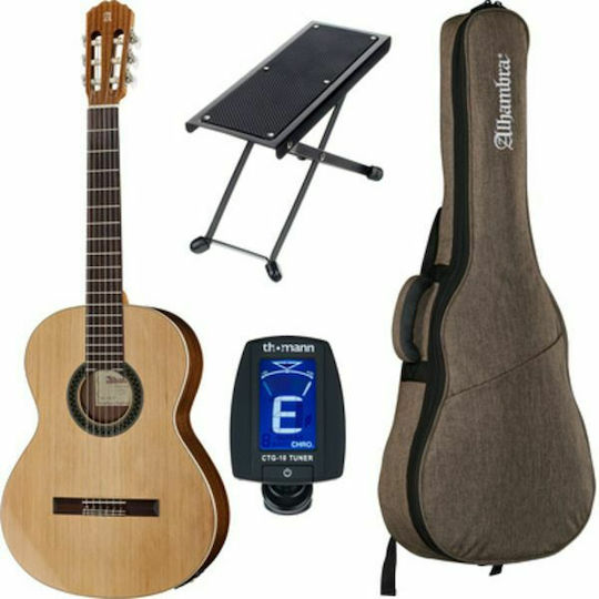 Alhambra Κλασική Κιθάρα 4/4 1C HT EZ Gigbag Bundle Natural Gloss