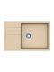 Schock Cristalite Manhattan 110-30180-1521 Drop-In Chiuvetă din Granit Sintetic L78xW50cm Moonstone