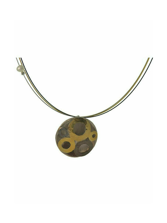 Handmade necklace made of gold plated silver 925