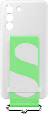 Samsung Silicone Cover with Strap Umschlag Rückseite Silikon Weiß (Galaxy S21 FE 5G) EF-GG990TWEGWW