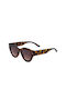 Maderno Damen Sonnenbrille mit Kunststoff Gestell Tartarooga