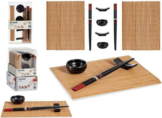 BigBuy Sushi Set Brown 8pcs S3608993