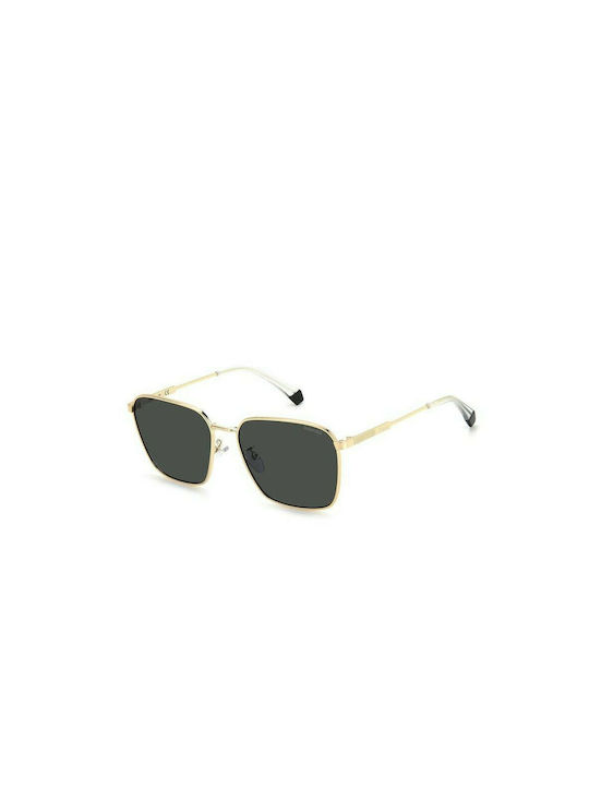 Polaroid Pld 4120 G S Men's Sunglasses with Gold Metal Frame and Black Polarized Lens PLD4120/G/S/X LOJ/M9