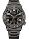 Citizen Herrenuhr 43mm Eco - Antrieb mit Schwarz Metallarmband