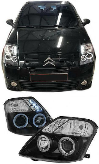 Предни светлини Ангелски очи LED за Citroen C2 2004-2010 2бр