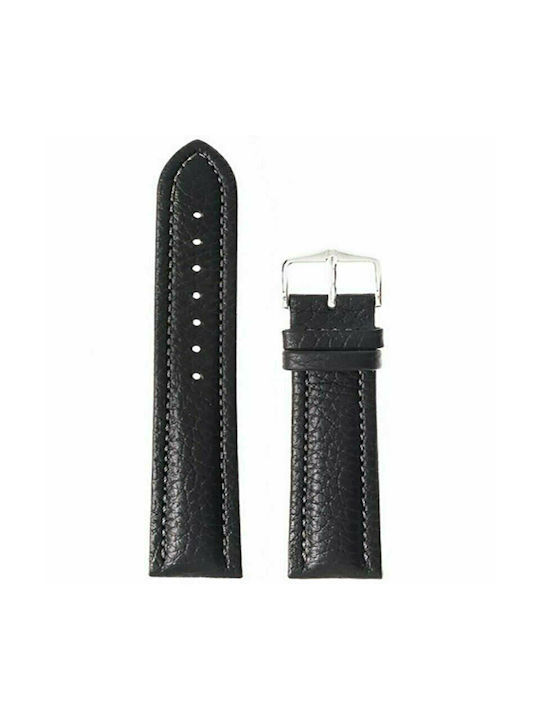 Hirsch Buffalo Leather Strap Black 18mm