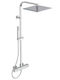 Ideal Standard Ceratherm C100 Shower Column with Bathtub Mixer 112.2cm Silver