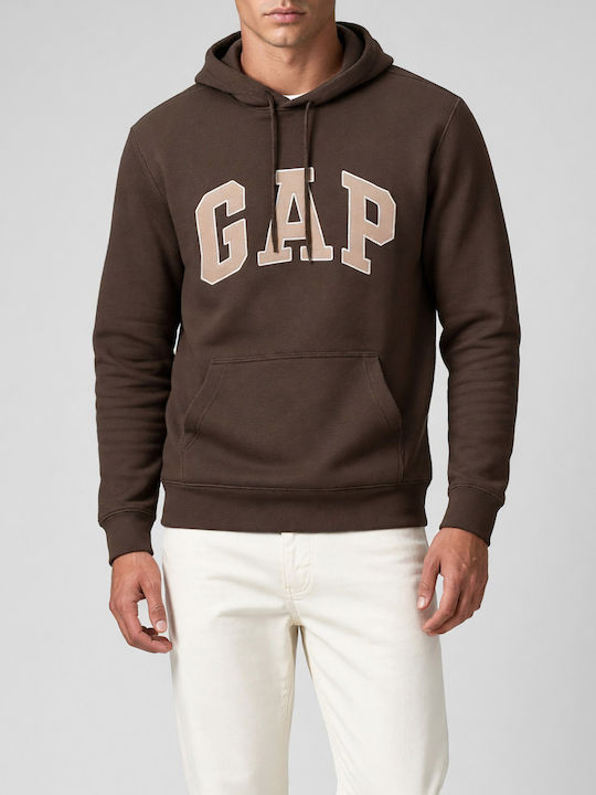 GAP Sweatshirt mit Kapuze Braun