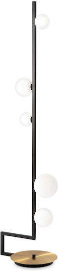 Ideal Lux Birds Vintage Floor Lamp H160xW30cm. with Socket for Bulb G9 Black