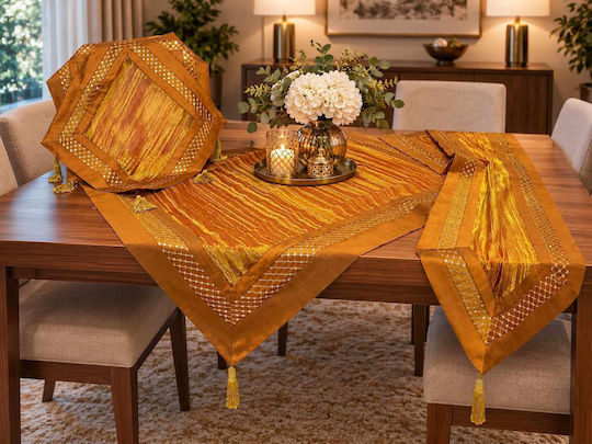 Linea Home Tischdecken Set 5 Stück Bali Bronze