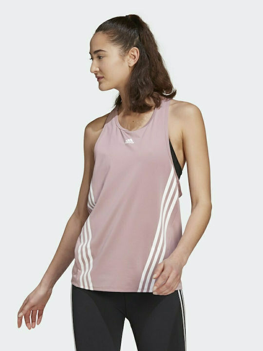 Adidas Trainicons Αμάνικη Γυναικεία Αθλητική Μπλούζα Magic Mauve/White