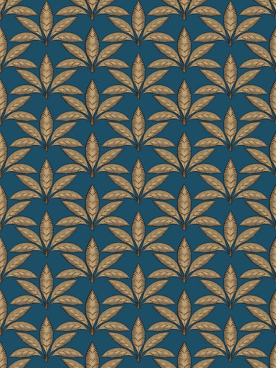 Wallpaper Flora Vinyl Blue L1005xW53cm Washable