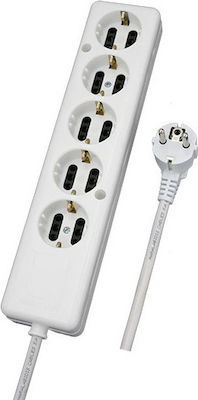 5-Outlet Power Strip White