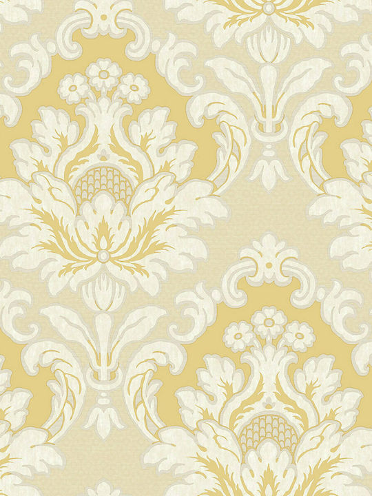 Wallpaper Vinyl Yellow L1005xW53cm Washable