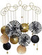 Inart Hanging Wall Decor Black Metal 79x4x106cm