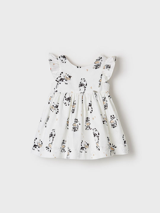 Mayoral Kids Dress Sleeveless Ecru