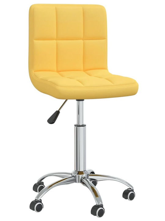 Swivel Visitor Chair with Wheels Μουσταρδί 40x47x74.5cm