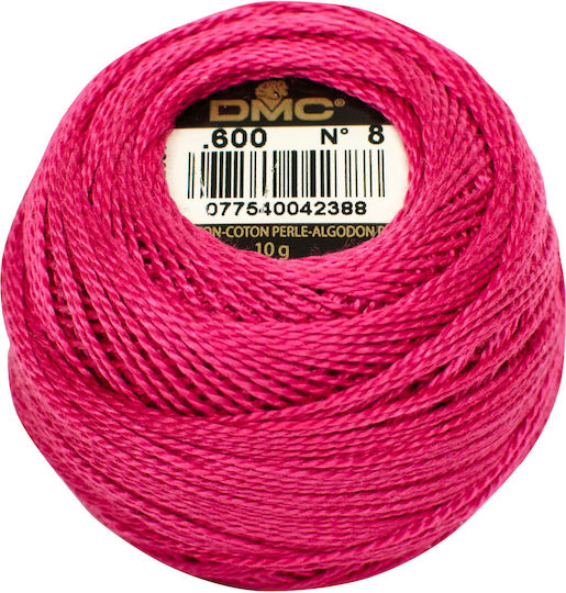 DMC Κλωστή Κεντήματος Cotton Perle No8 Βαμβακερή 600 Φούξια