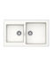 Schock Cristalite Element 110-31290-1301 Drop-In Chiuvetă Dreapta din Granit Sintetic L86xW50cm SuperWhite