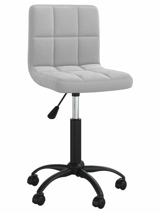 Swivel Visitor Chair with Wheels Γκρι Ανοιχτό 40x47x76cm