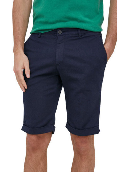 Trussardi Ανδρική Βερμούδα Chino Navy Μπλε
