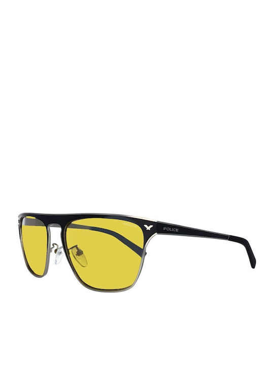 Police Damen Sonnenbrille mit Silber Kunststoff Gestell und Gelb Linse S8978 W01X