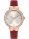 Daisy Dixon Lily Ladies Γυναικείο Ρολόι 35mm Μπαταρίας με Κόκκινο Δερμάτινο Λουράκι