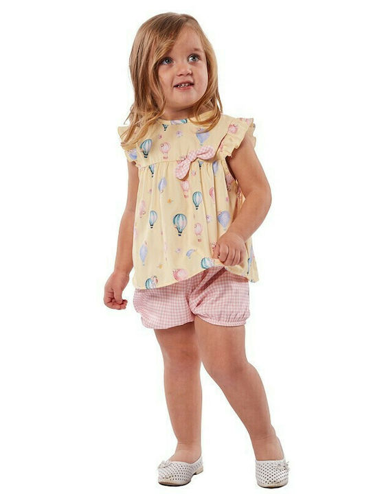 Evita Kids Clothing Set with Shorts Yellow 3 Pieces