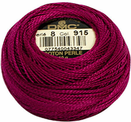 DMC Thread Embroidery Cotton Perle No8 Cotton Plum Dark 87m