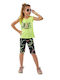 Εβίτα Kids Set with Leggings Summer 2pcs Green