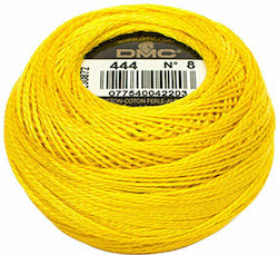 DMC Κλωστή Κεντήματος Cotton Perle No8 Βαμβακερή 444 Lemon Dark