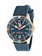 U.S. Polo Assn. Argo Ανδρικό Ρολόι 42mm Μπαταρίας με Μπλε Καουτσούκ Λουράκι