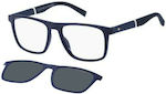 Tommy Hilfiger Plastic Eyeglass Frame with Clip On Navy Blue TH1903/CS PJP/C3