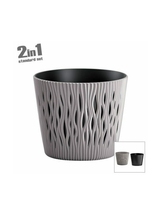 Marhome Sandy Flower Pot 2 in 1 22.5x19.2cm Mocha 13-16-220-3 09-DSR220-7529U