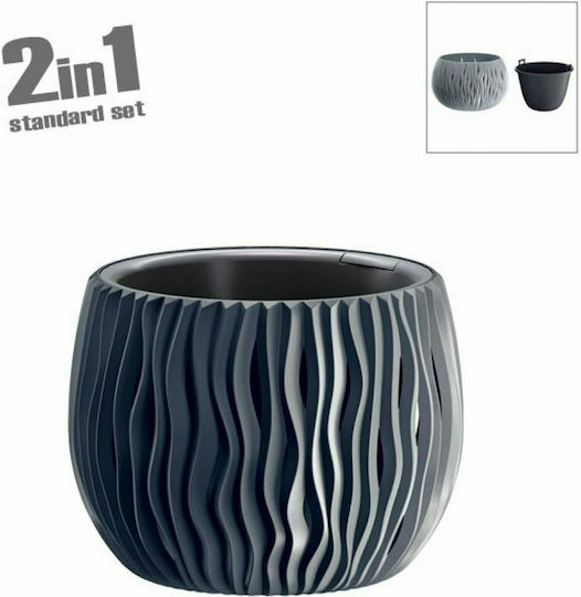 Marhome Sandy Bowl Κασπώ Πλαστικό Γκρι 18x13.6x13.6εκ.