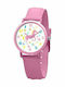 U.S. Polo Assn. Kinder-Analoguhr mit Kautschuk/Plastikarmband Rosa