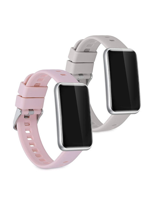 KWmobile 2τμχ Λουράκι Grey / Pink (Huawei Watch Fit mini)