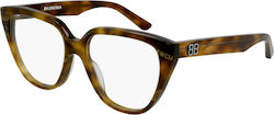 Balenciaga Women's Acetate Butterfly Brown Tortoise