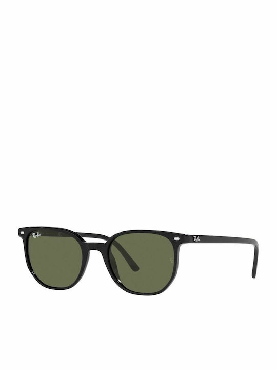 Ray Ban Elliot Unisex Ochelari de soare cu Negru Cadru și Verde Lentilă