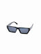 AV Sunglasses Manhattan Sunglasses with Black Plastic Frame and Black Lens