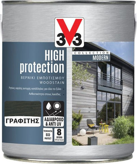V33 High Protection Modern Βερνίκι Εμποτισμού Νερού Γραφίτης Ματ 750ml