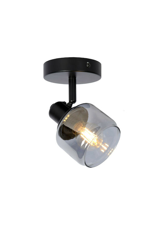 Lucide Lightning Bjorn Single Spot with Socket E14 in Black Color