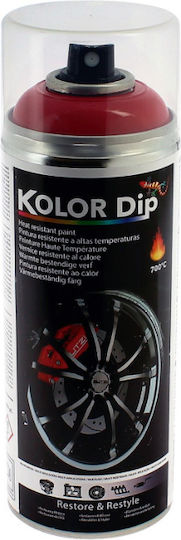 KolorDip Sprühfarbe von Autos Hohe Temperaturbeständigkeit (700ºC) Rot 400ml