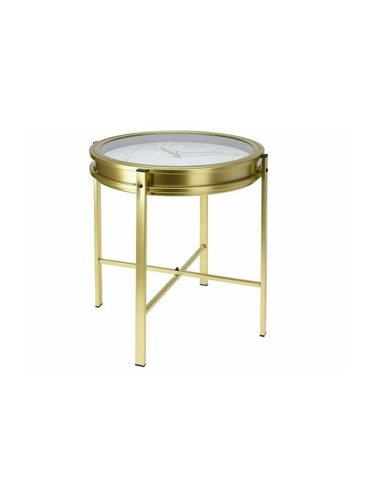 Round Metal Side Table Χρυσό L40xW40xH42cm