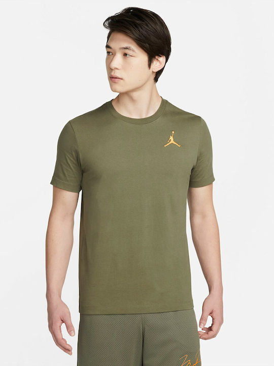 Jordan Jumpman Embroidered Αθλητικό T-shirt Χακί