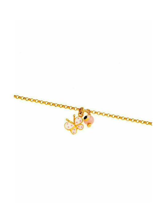 Children's bracelet with enamel made of gold plated silver